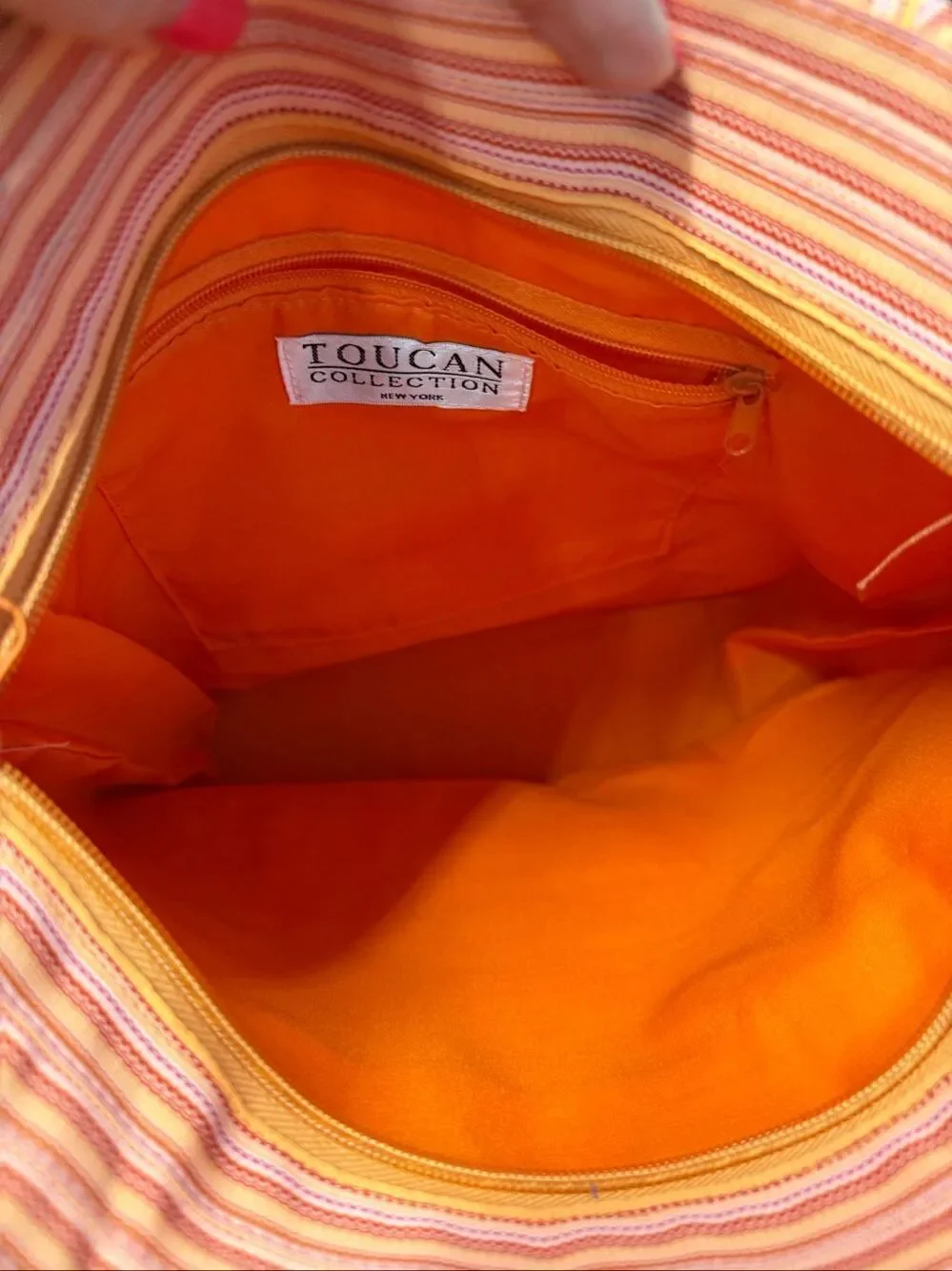 Toucan Collection Coral Woven Bag Bamboo Handles Beach Vacation Purse